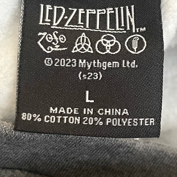 Led Zeppelin Cotton Blend Long Sleeve Official Licensed Sweatshirt, Size Large - Picture 6 of 7